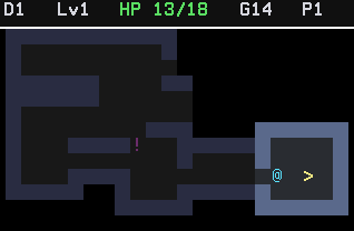 Dungeon Crawl running on a TI-84 Evo