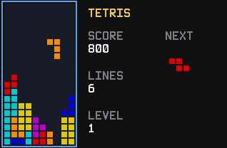 Tetris running on a TI-84 Evo