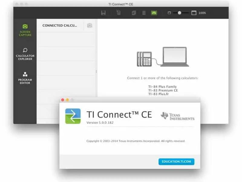 TI-Connect CE Software Screenshot