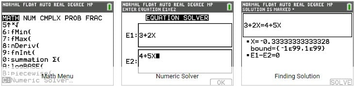 graph lines ti 84 emulator and find equation