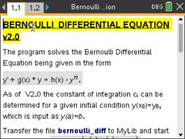 Bernoulli Differential Equation